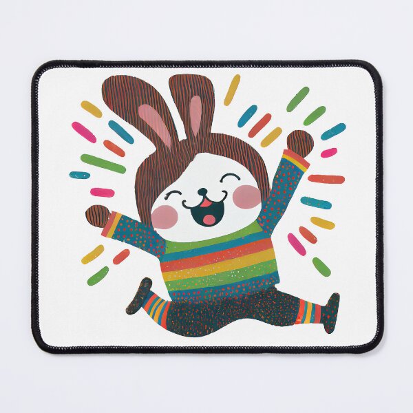 Item preview, Cheerful rabbit. Cute cartoon bunny on a white background designed and sold by ArtEventET.