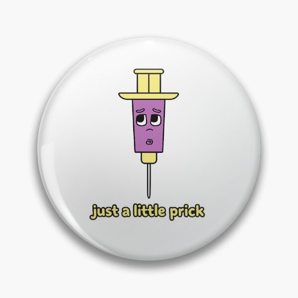 Item preview, Just a Little Prick | Cute Funny Syringe Cartoon | Medical Humor Design designed and sold by Medico Design .
