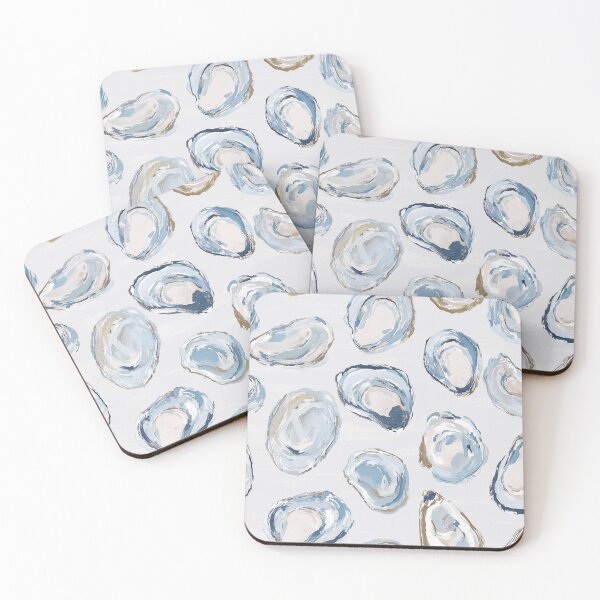 Item preview, blue oyster pattern designed and sold by AnnaGo.