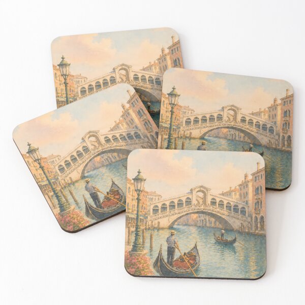 Item preview, Venice Italy Watercolor Poster, Rialto Bridge Gondola Art, Venetian Canal Scene, Vintage Travel Wall Art, Mediterranean Decor designed and sold by Art-Selling.