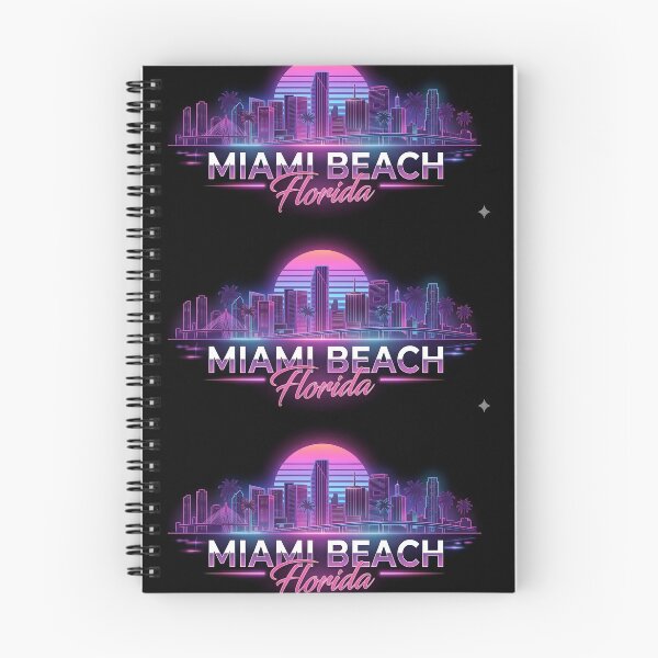Item preview, Miami Beach Florida Neon Skyline designed and sold by Les-Ink-Studio.