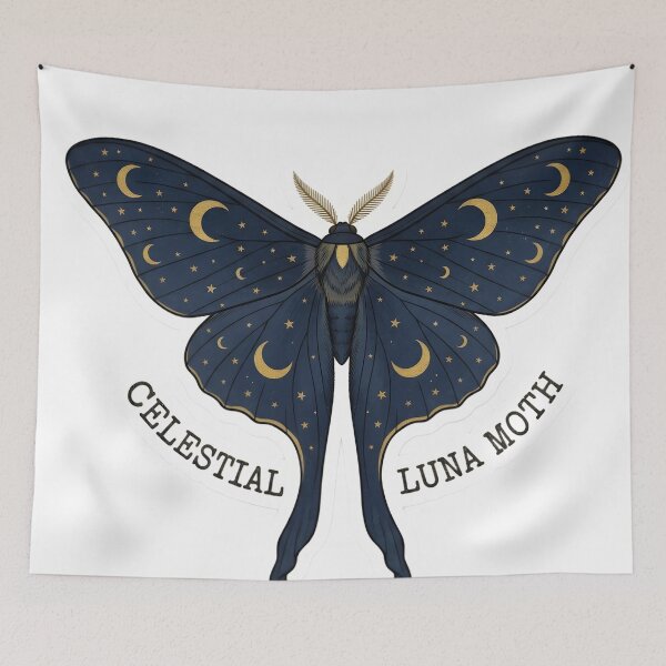 Item preview, Celestial Luna Moth Illustration designed and sold by StickyGuys.