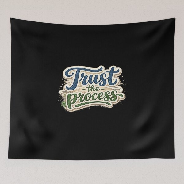 Item preview, Trust the Process – Modern Hand Lettering Typography Design designed and sold by Newthingzy.