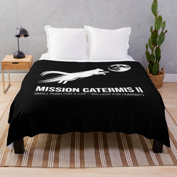 Item preview, Mission Catermis II Small Push For A Cat Big Leap For Humanity Cat Space Moon Parody designed and sold by FormalDehyena.