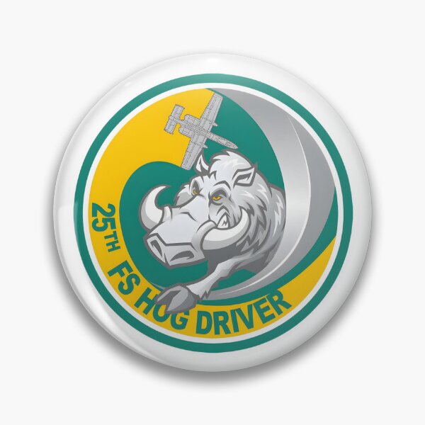 Item preview, 25th Fighter Squadron A-10 Warthog Hog Driver Patch designed and sold by CharlieDesings.