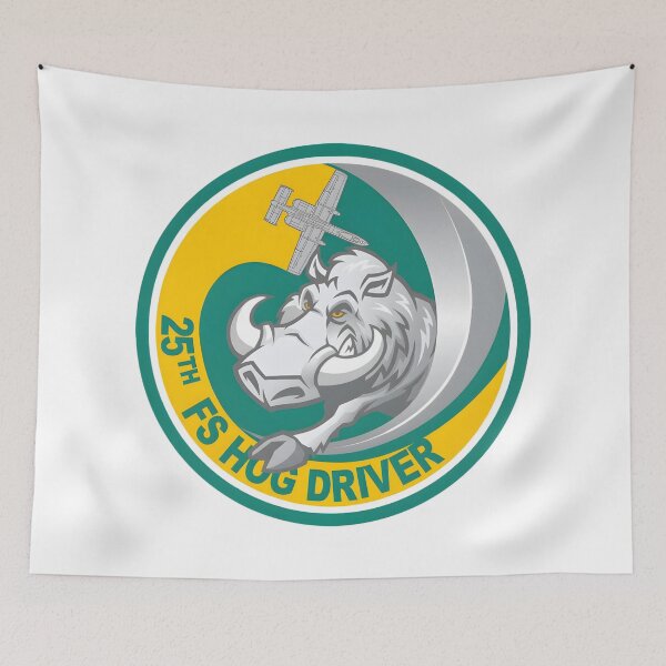 Item preview, 25th Fighter Squadron A-10 Warthog Hog Driver Patch designed and sold by CharlieDesings.