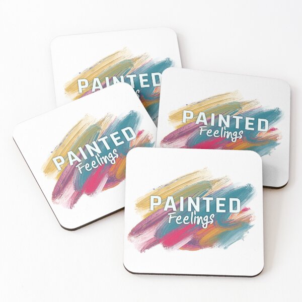 Item preview, colorful painted feelings art, abstract brush stroke design, emotional aesthetic typography designed and sold by RiriPixera.