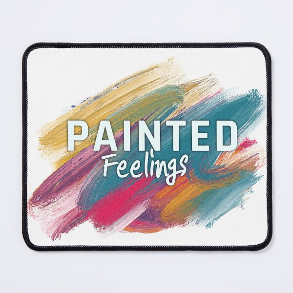 Item preview, colorful painted feelings art, abstract brush stroke design, emotional aesthetic typography designed and sold by RiriPixera.