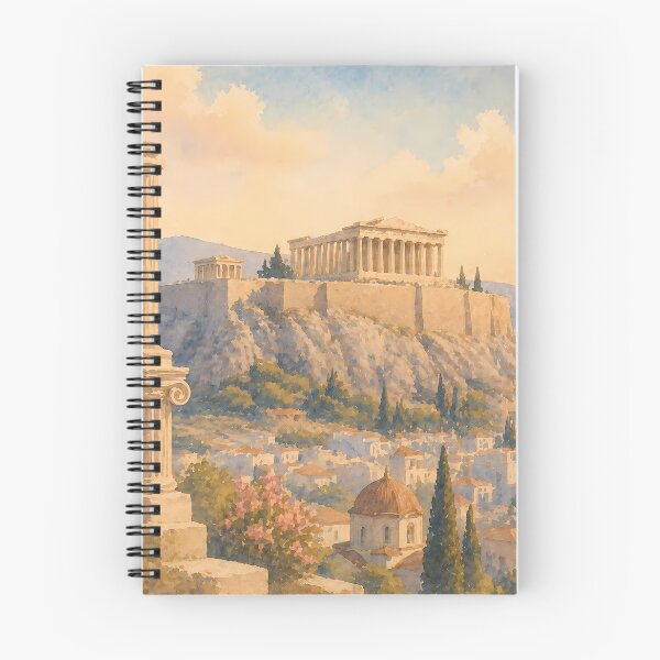 Item preview, Athens Greece Watercolor Poster, Acropolis Parthenon Art Print, Ancient Greek Architecture, Vintage Travel Wall Art designed and sold by Art-Selling.