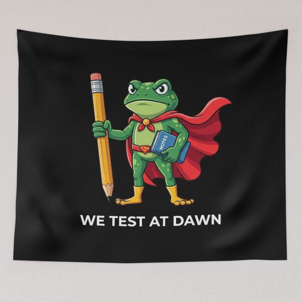 Item preview, We Test At Dawn Funny Student Exam Teacher Academic designed and sold by FormalDehyena.