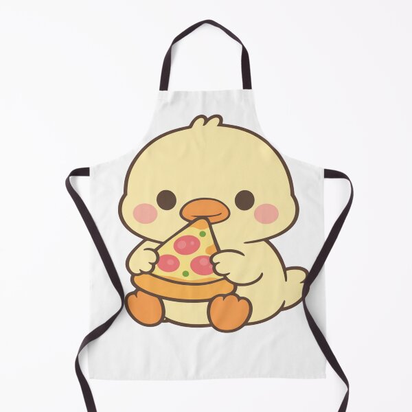 Item preview, Cute Duck Eating Pizza Kawaii Chick with Pizza Slice Funny designed and sold by Owcomm.