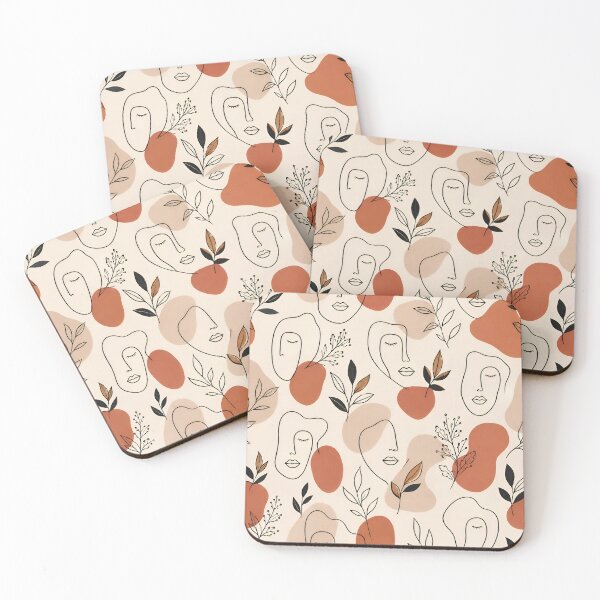 Item preview, Minimalist Botanical Line Faces Pattern designed and sold by MadPig-Studio.
