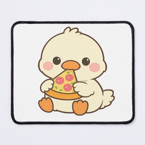 Item preview, Cute Duck Eating Pizza Kawaii Chick Funny Food Lover Gift designed and sold by Owcomm.
