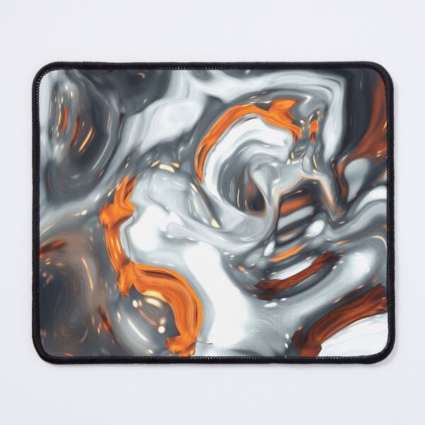 Item preview, Molten Liquid Metal Orange and Grey Fluid Swirl designed and sold by P-Design-Lab.