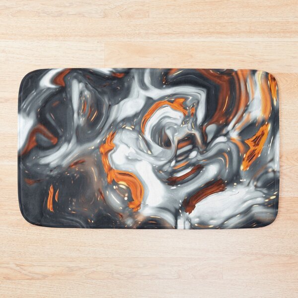 Item preview, Molten Liquid Metal Orange and Grey Fluid Swirl designed and sold by P-Design-Lab.