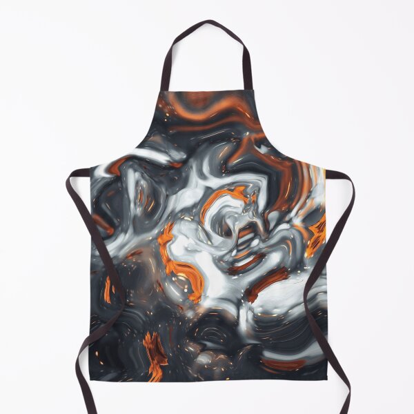 Item preview, Molten Liquid Metal Orange and Grey Fluid Swirl designed and sold by P-Design-Lab.