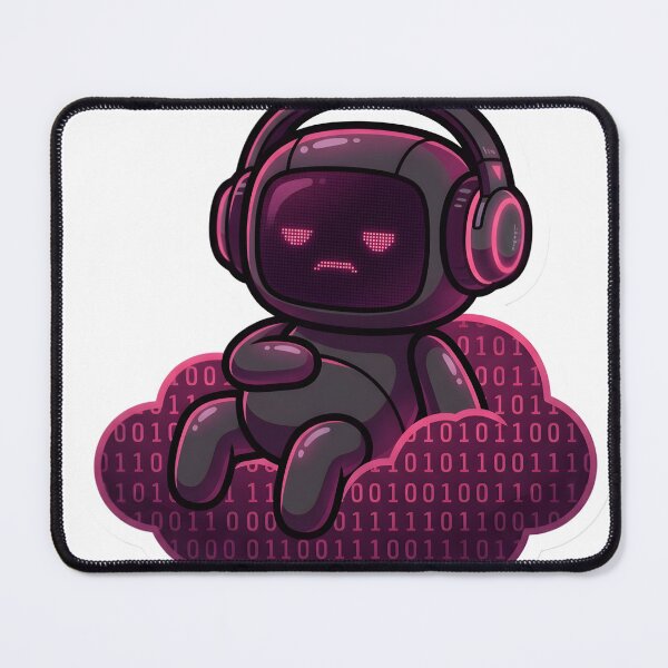 Item preview, Moody Goth Robot Aesthetic Cyberpunk Techwear Headphones Lofi Vibe designed and sold by StickyGuys.