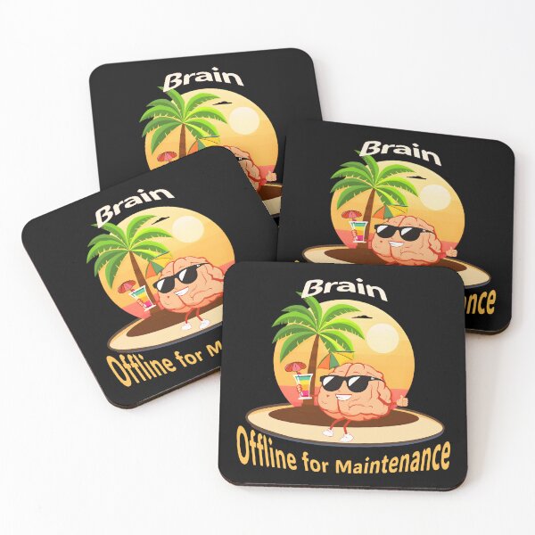 Item preview, Brain Offline for Maintenance – Funny Lazy Mind Vacation Design designed and sold by TestudoDesign.