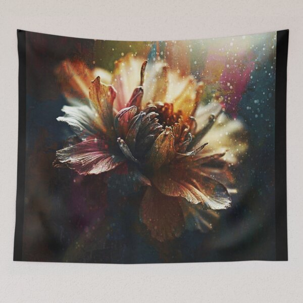 Item preview, Faded Glory | Dark Moody Withered Flower Bokeh Art Print designed and sold by WitchyBotanicaArt.