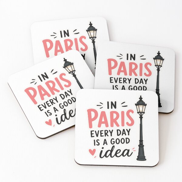 Item preview, 'In Paris Every Day Is a Good Idea' Travel Quote Sticker designed and sold by Olivra.