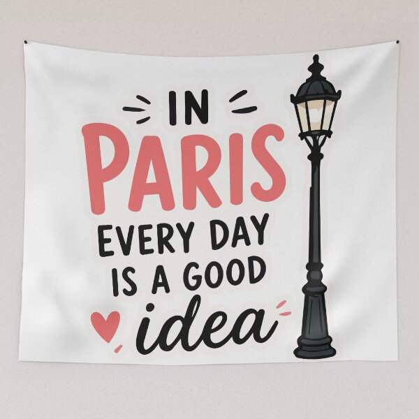 Item preview, 'In Paris Every Day Is a Good Idea' Travel Quote Sticker designed and sold by Olivra.