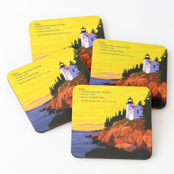 Item preview, PulsePosters Acadia National Park Maine Vintage Travel Poster designed and sold by PulsePosters.