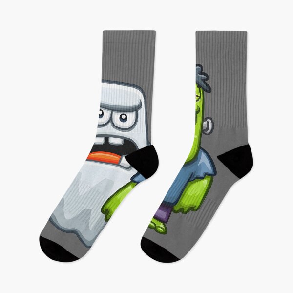 Item preview, Halloween 17 - Ghost and Frankenstein Cartoon Monsters designed and sold by NikaNavi.