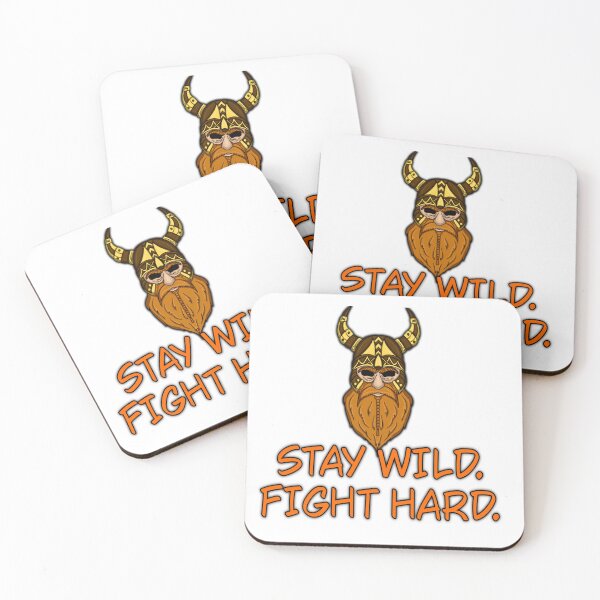 Item preview, Stay wild fight hard Viking Motivation for real strong man designed and sold by Maryart8.