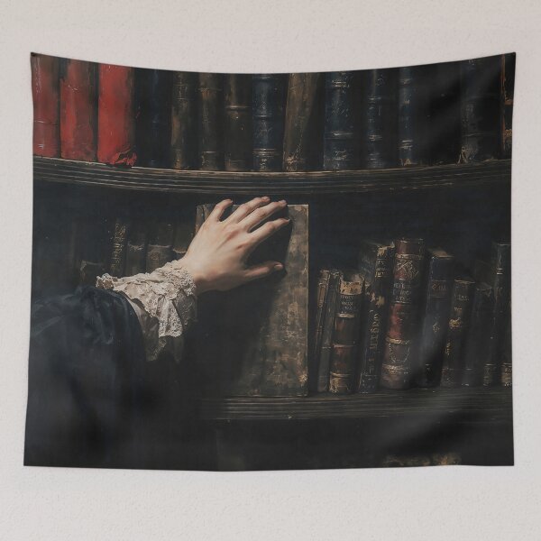 Item preview, Magic Books On Gothic Library Shelf Art designed and sold by DarkHolyQueen.