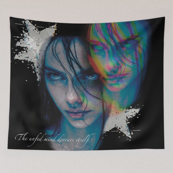 Item preview, Chromatic Portrait Collage Glitchy Quote designed and sold by AuroraFoxxInk.