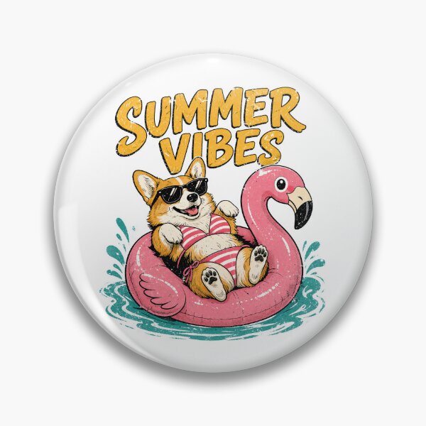 Item preview, Summer Vibes - Corgi  designed and sold by rmcbuckeye.