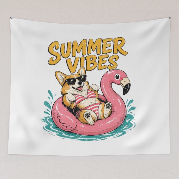 Item preview, Summer Vibes - Corgi  designed and sold by rmcbuckeye.