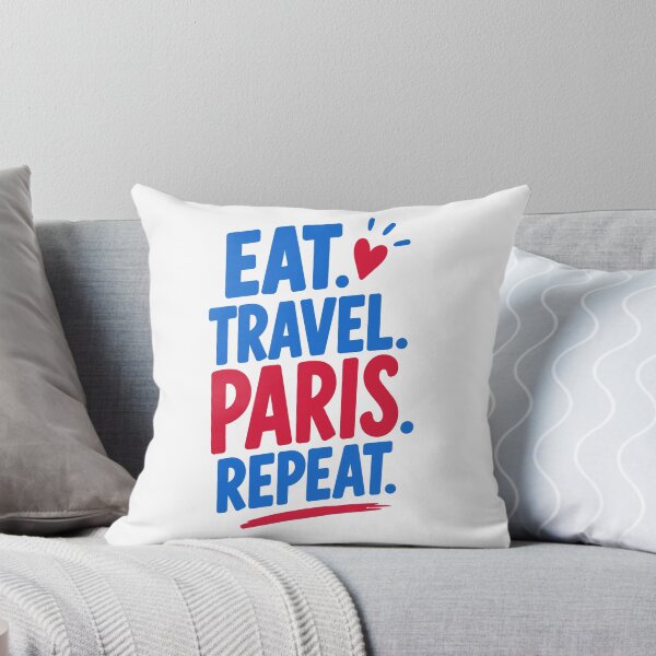 Item preview, 'Eat Travel Paris Repeat' Quote Sticker – Paris Travel Quote Sticker designed and sold by Olivra.