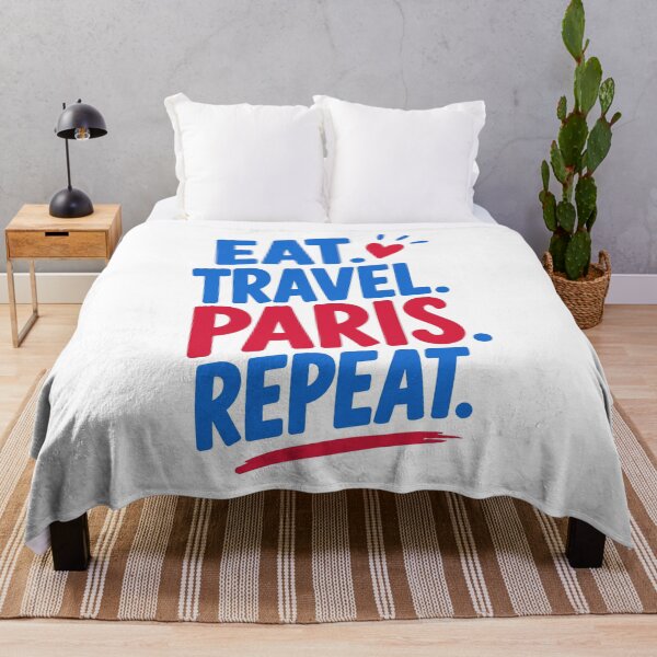 Item preview, 'Eat Travel Paris Repeat' Quote Sticker – Paris Travel Quote Sticker designed and sold by Olivra.