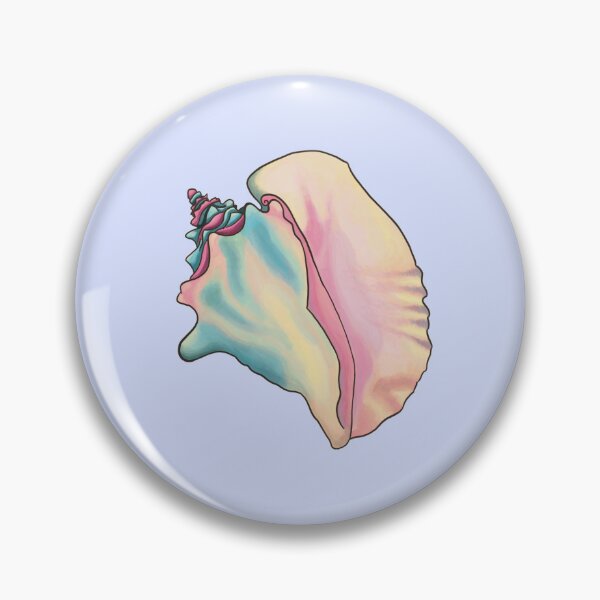 Item preview, Beachy Psychedelic Pastel Conch Shell designed and sold by FebruaryBloom.