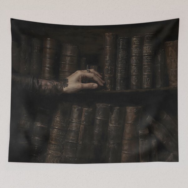 Item preview, Books Of Dark Magic Gothic Library Shelf Art designed and sold by DarkHolyQueen.