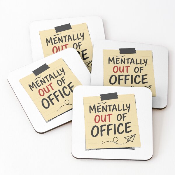 Item preview, Mentally Out of Office – Funny Work Mood designed and sold by Gift Phrase Studio.