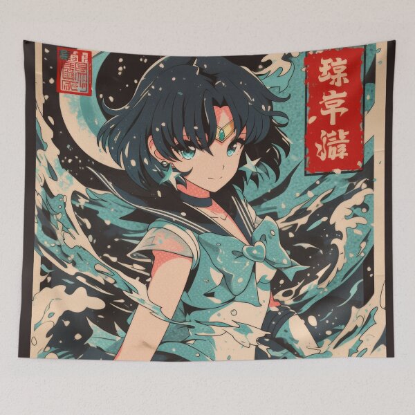 Item preview, Sailor Mercury Retro Poster  designed and sold by AnimeArsenalPrints.