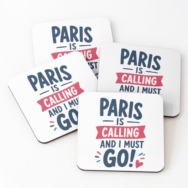 Item preview, 'Paris Is Calling and I Must Go' France Travel Quote Sticker – Paris Wanderlust Sticker designed and sold by Olivra.