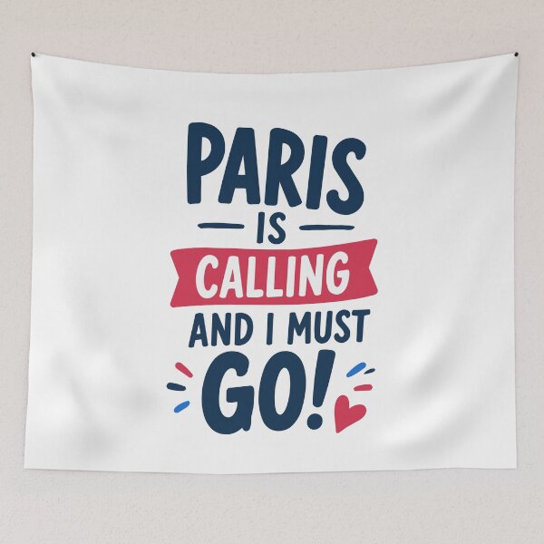 Item preview, 'Paris Is Calling and I Must Go' France Travel Quote Sticker – Paris Wanderlust Sticker designed and sold by Olivra.
