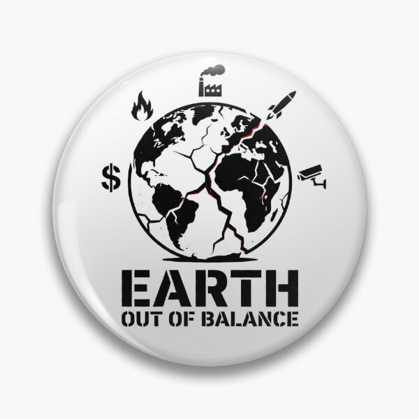 Item preview, Earth Out of Balance – Dystopian Stencil Climate Change Street Art designed and sold by PLUSHIWORLDtm.