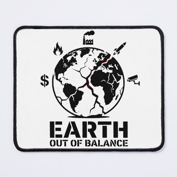 Item preview, Earth Out of Balance – Dystopian Stencil Climate Change Street Art designed and sold by PLUSHIWORLDtm.