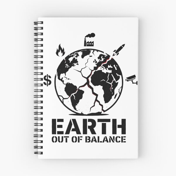 Item preview, Earth Out of Balance – Dystopian Stencil Climate Change Street Art designed and sold by PLUSHIWORLDtm.