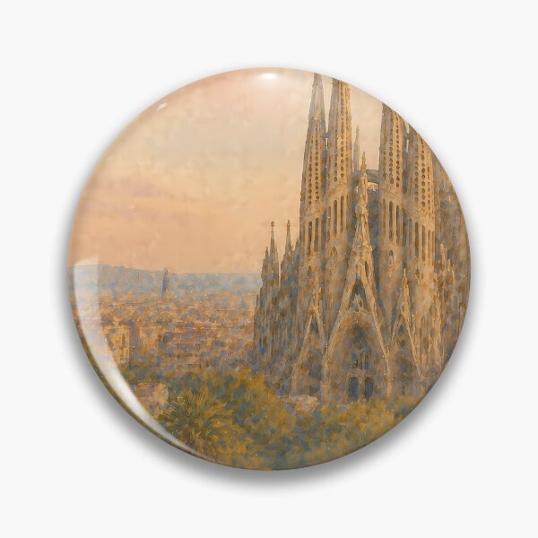 Item preview, Barcelona Sagrada Familia Watercolor Poster, Gaudi Architecture Art, Spain Travel Wall Art, Vintage Mediterranean Print designed and sold by Art-Selling.