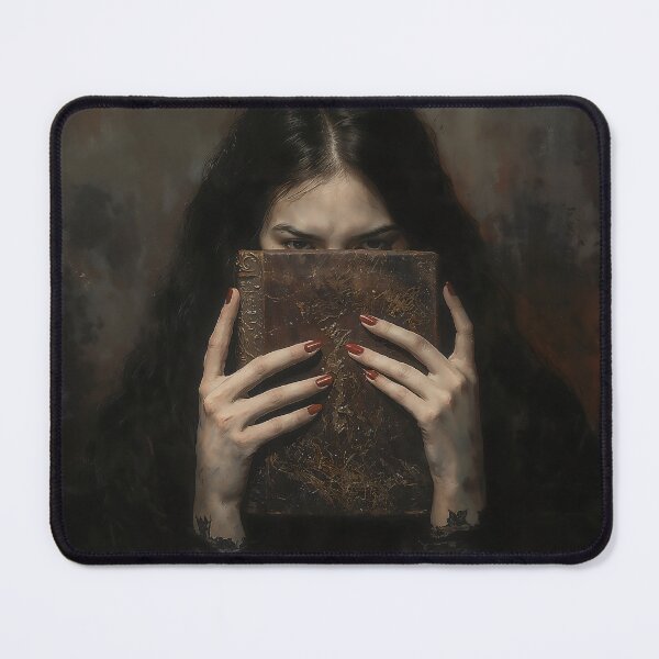 Item preview, The Secret Grimoire Gothic Girl With Book Art designed and sold by DarkHolyQueen.
