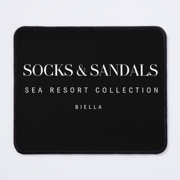 Item preview, Socks and Sandals Fake Luxury Brand Parody - Biella Sea Resort Dark Version designed and sold by TheItaliandilemma.