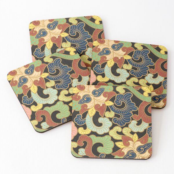 Item preview, Kinbaku — Japanese Kimono Brocade Floral on Black designed and sold by LouDSarG.