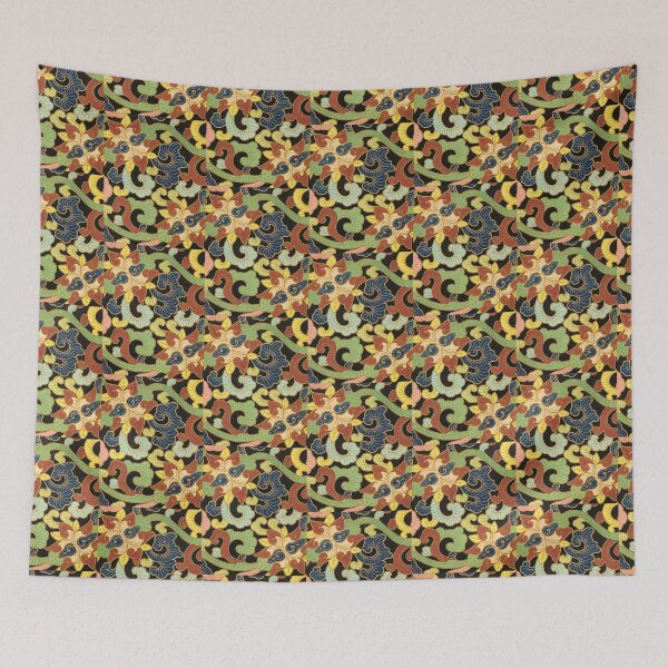Item preview, Kinbaku — Japanese Kimono Brocade Floral on Black designed and sold by LouDSarG.