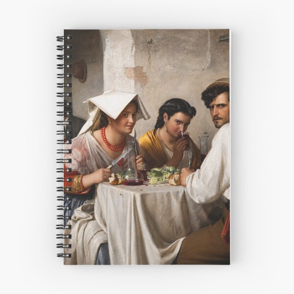 Item preview, Vintage Tavern Painting Realist Roman Osteria Scene for Classical Art Lovers designed and sold by RickE.