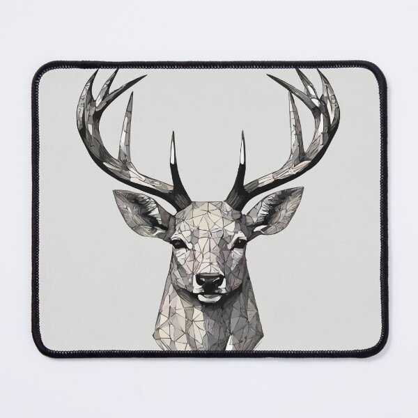 Item preview, Geometric Mosaic Deer – Modern Animal Art designed and sold by Tklezardesigns.